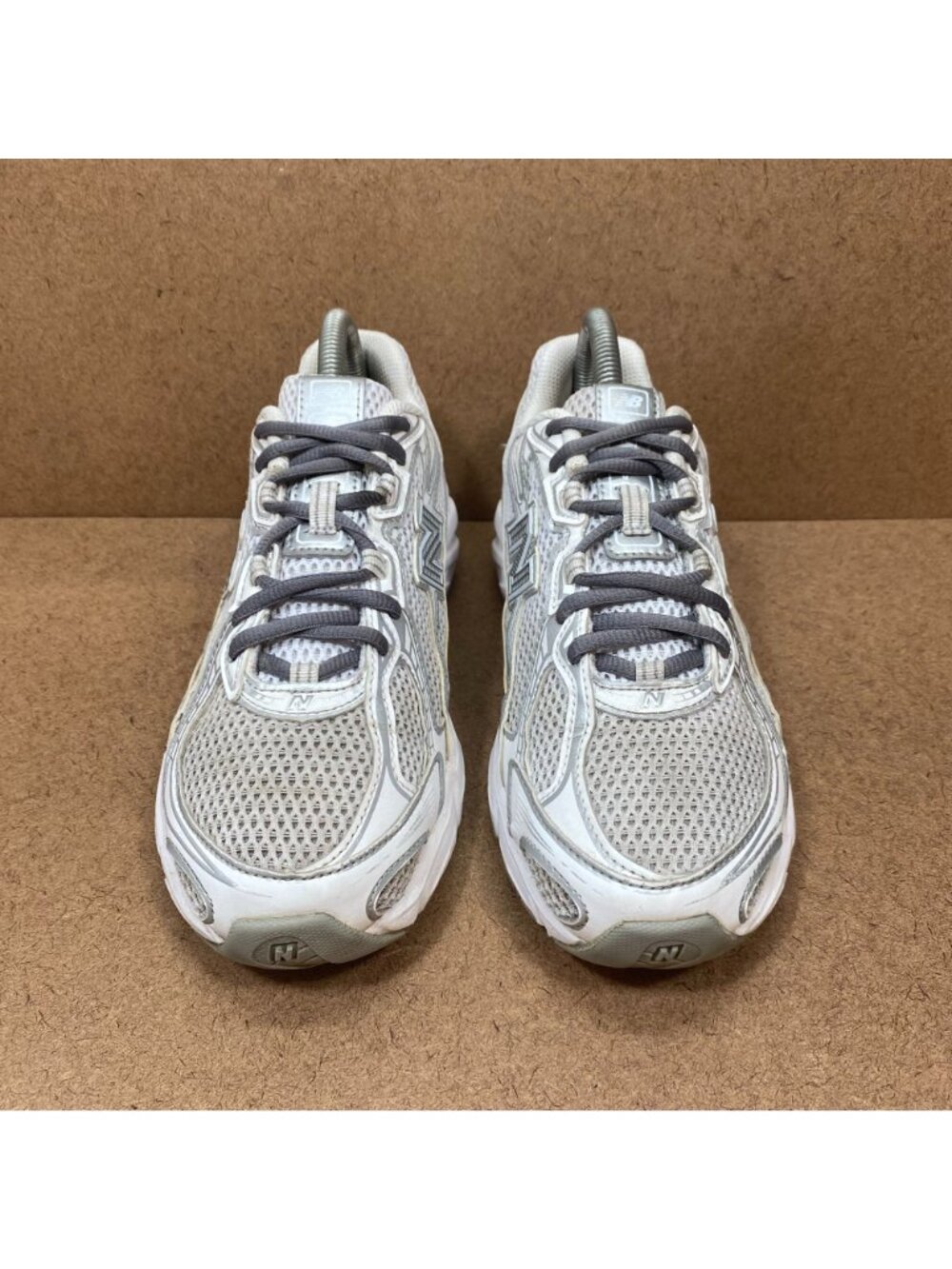 New Balance Women's Athletic Sneakers in White and Light Gray - Picture 2 of 8